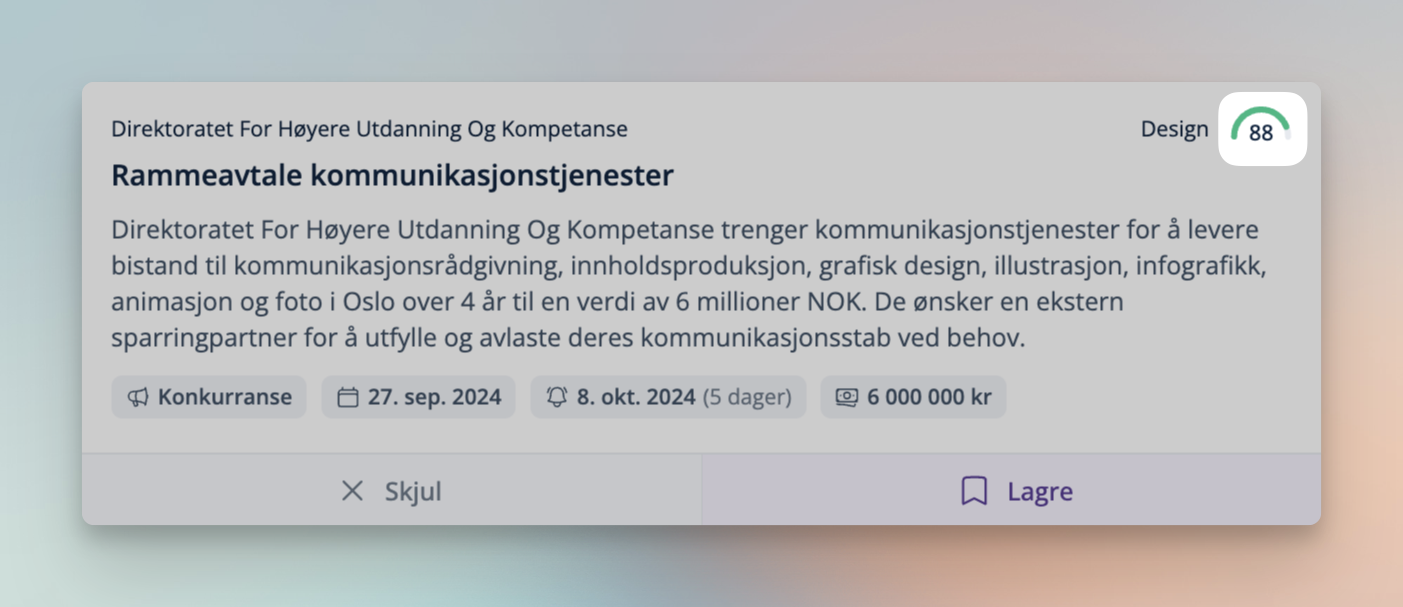 AI-powered suggestions for tender search in Cobrief