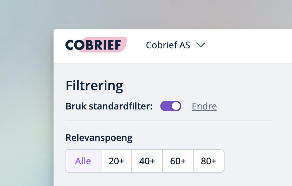 Relevance score filtering