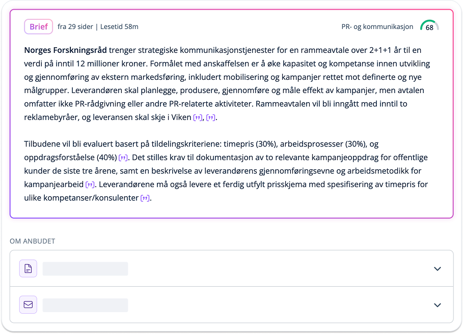 Cobrief AI evaluates tenders automatically