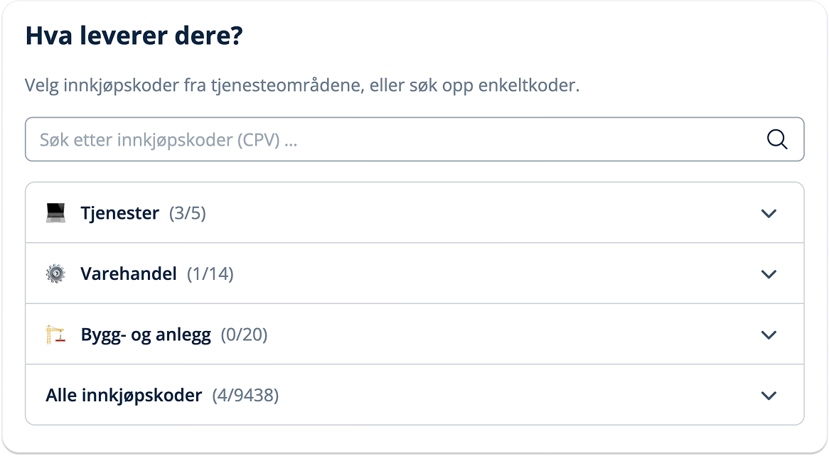 Find CPV codes easily in Cobrief