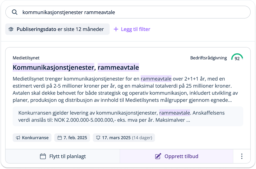 Super search in Cobrief