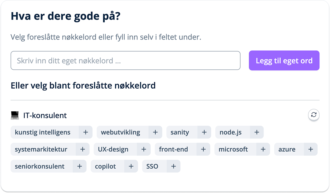 Nøkkelordsøk i Cobrief