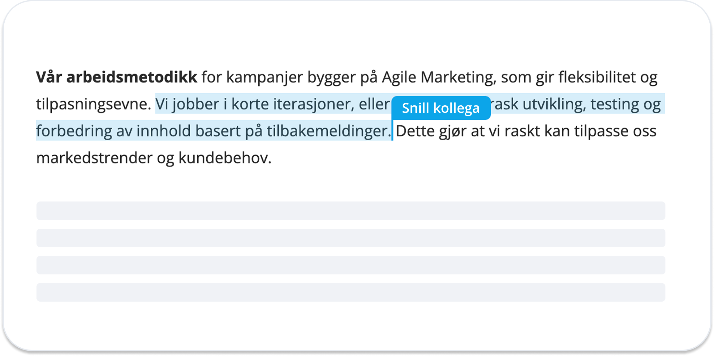 Samarbeid i sanntid med teamet